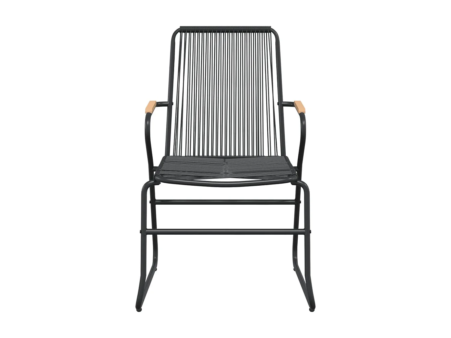 Claudine  Ensemble à manger de jardin 7 pcs Noir Rotin PVC