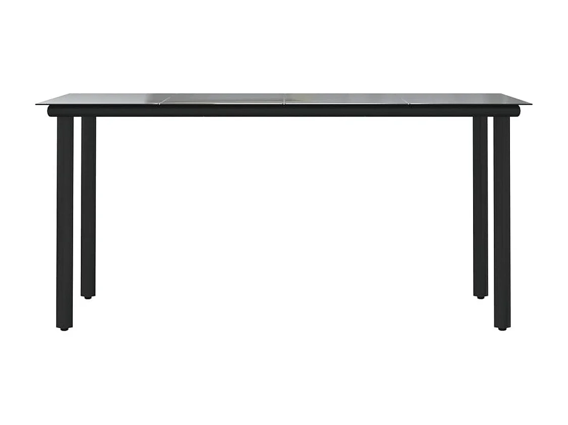Claudine  Ensemble à manger de jardin 7 pcs Noir Rotin PVC