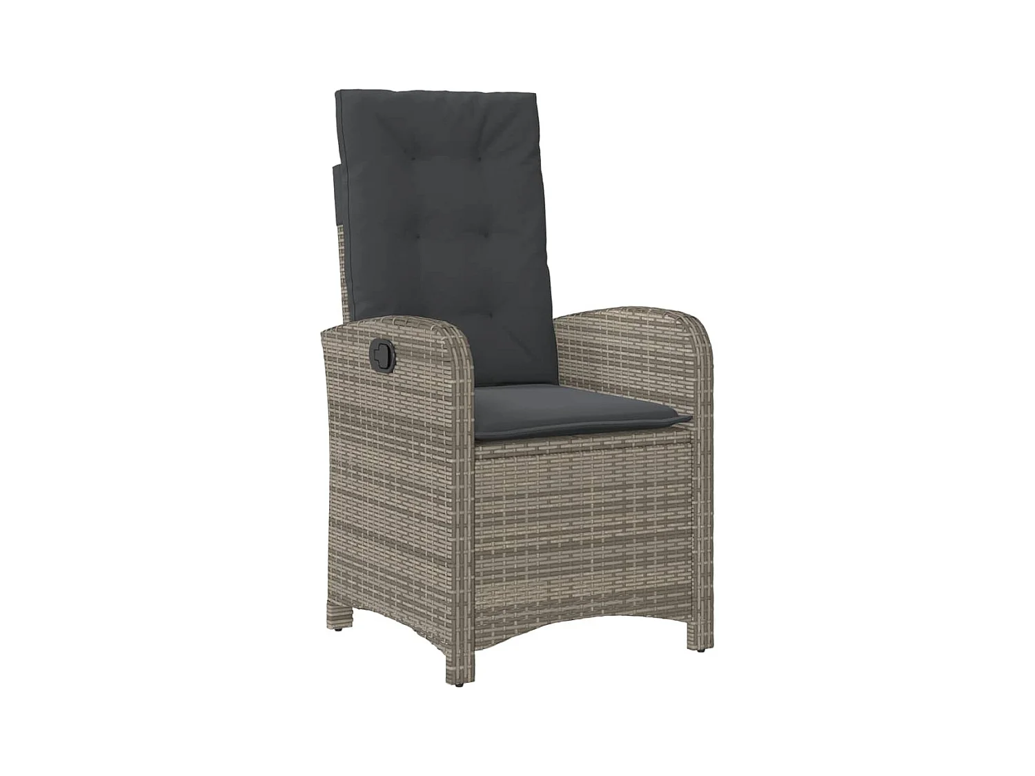 Adrien-Paul  Ensemble à manger de jardin et coussins 7 pcs gris rotin