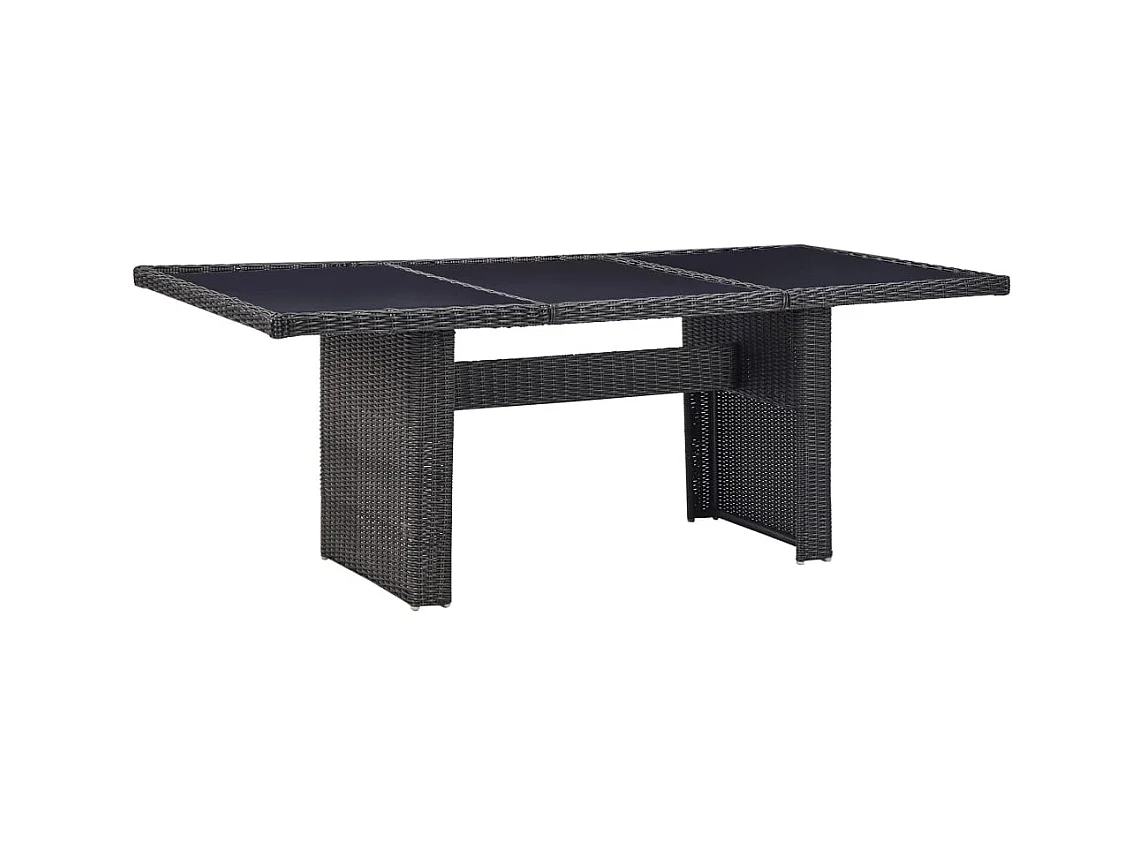 Antoine-Philippe  Ensemble à manger d'extérieur 9 pcs Résine tressée Noir