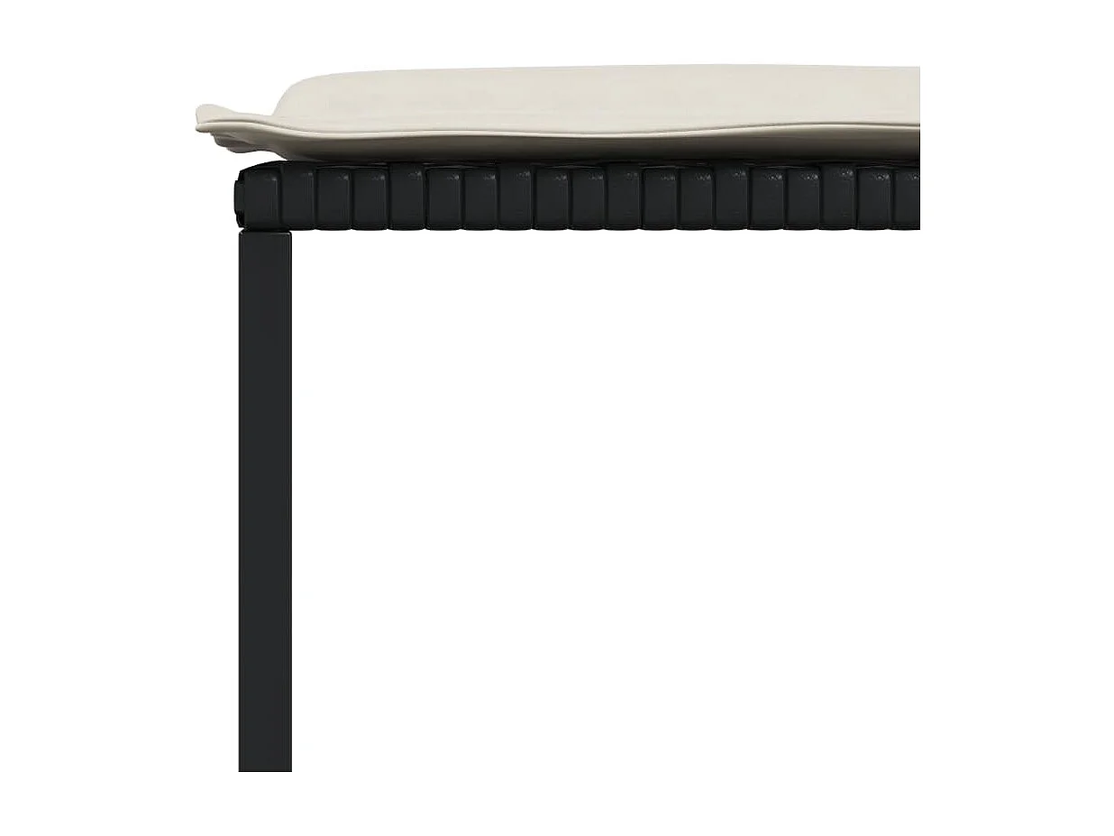 Quintus  Ensemble à manger de jardin 15 pcs coussins noir résine tressée