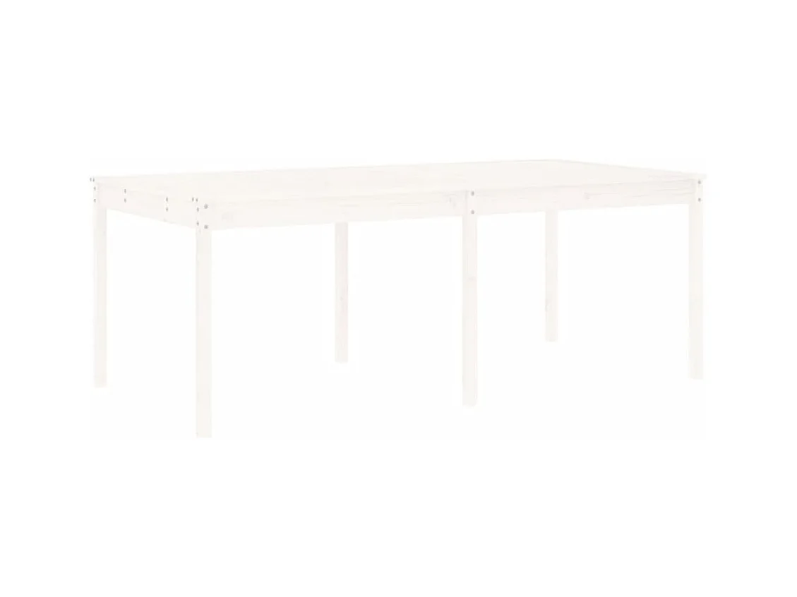 Louis-Philippe-Francis  Ensemble à manger de jardin 17 pcs blanc bois massif de pin