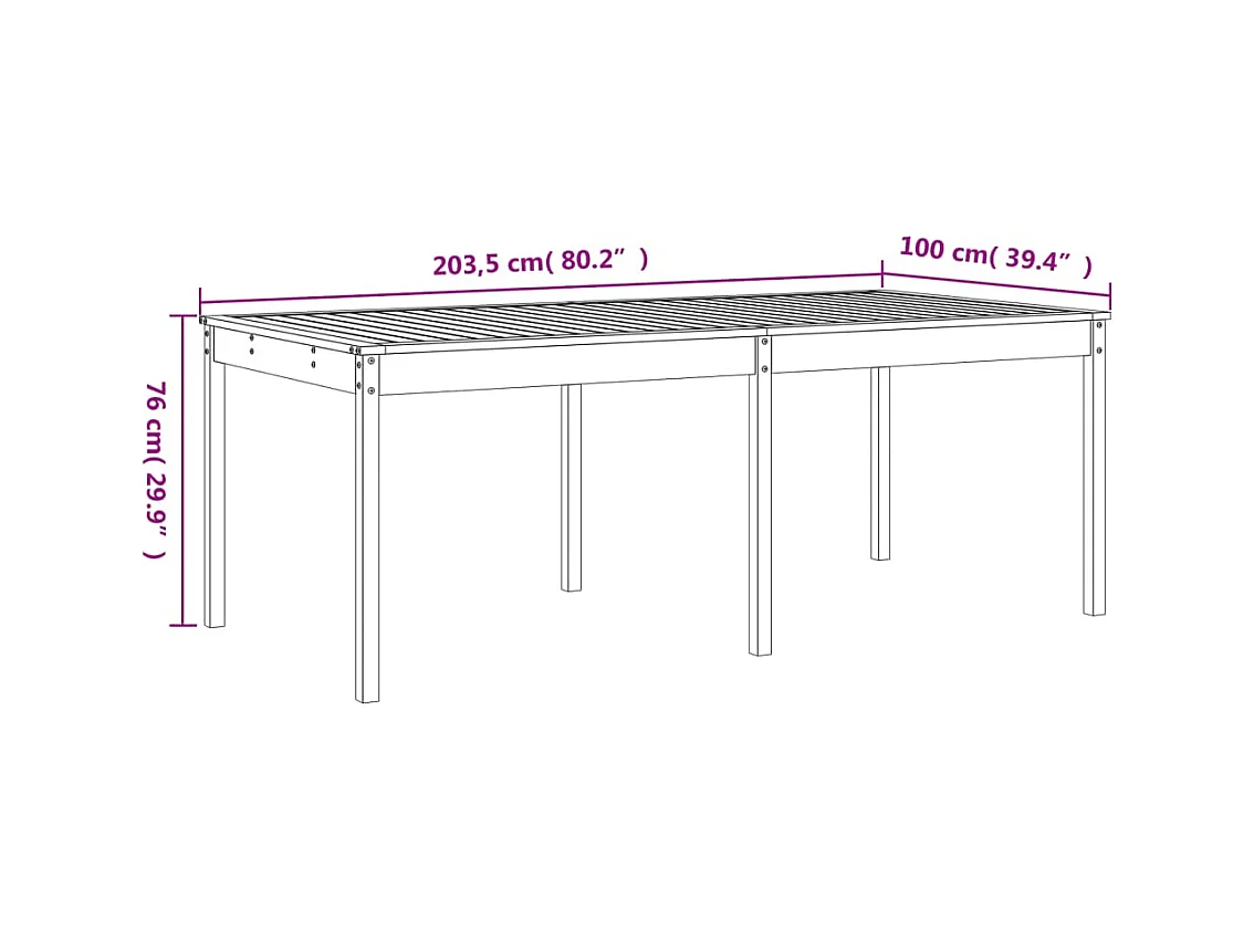 Louis-Philippe-Francis  Ensemble à manger de jardin 17 pcs blanc bois massif de pin