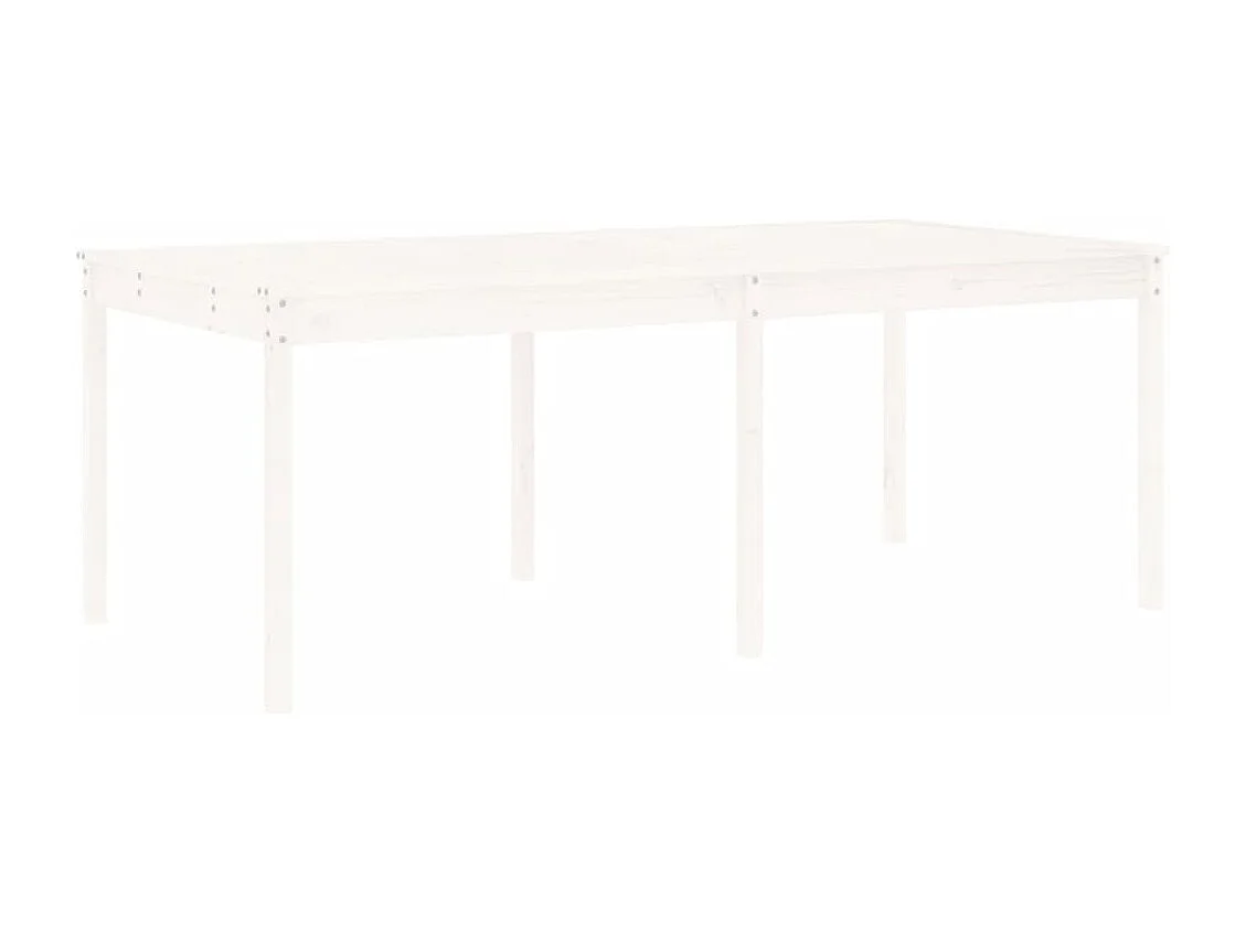 Louis-Philippe-Francis  Ensemble à manger de jardin 17 pcs blanc bois massif de pin