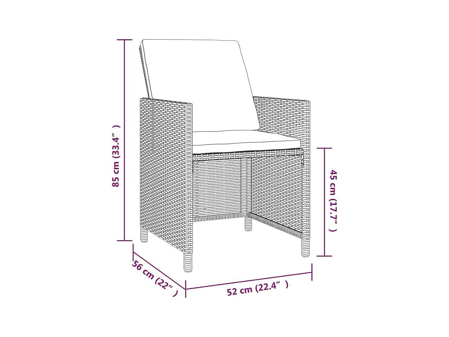 Hugo  Ensemble à manger de jardin coussins 9pcs Résine tressée Noir