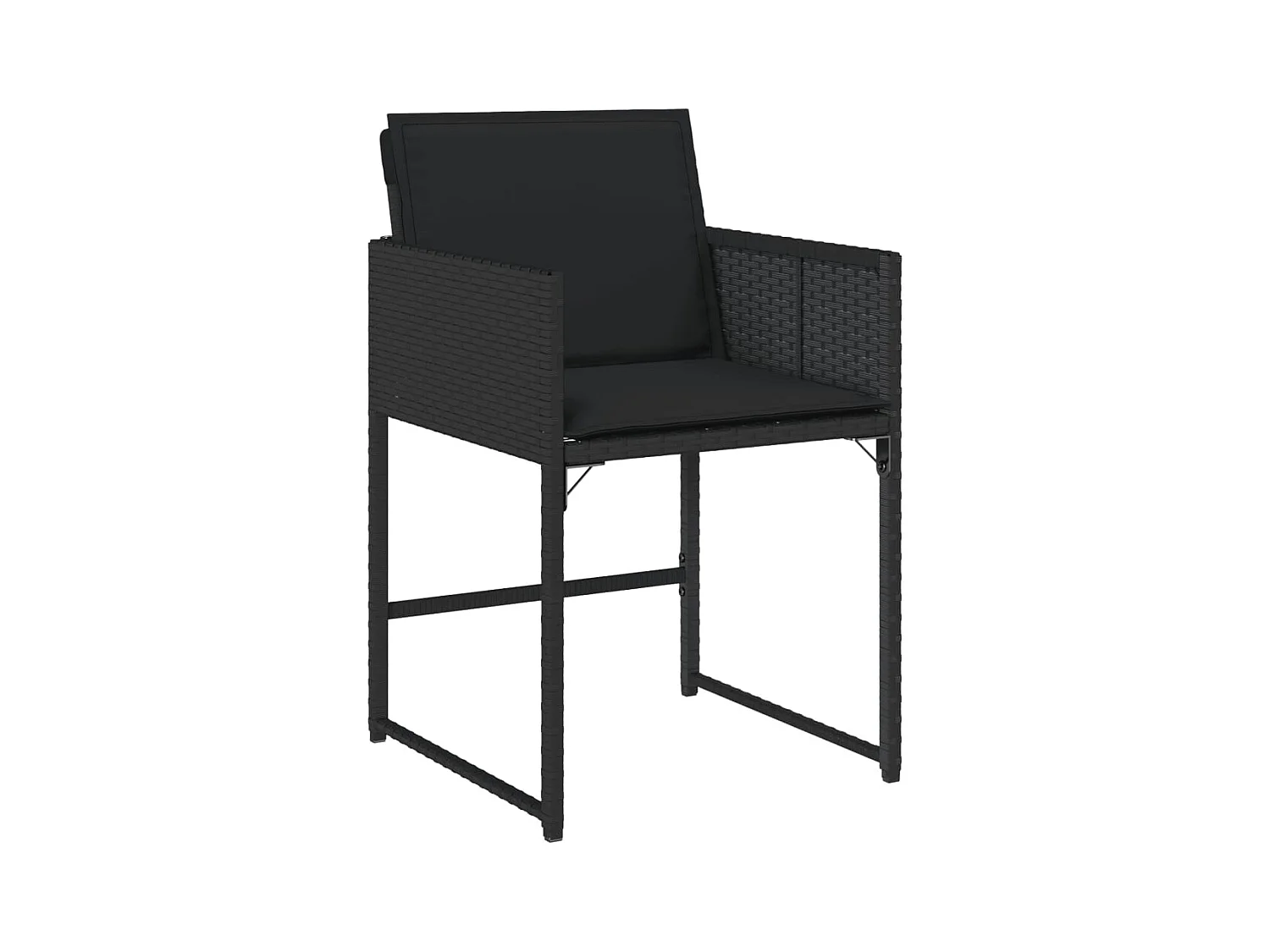 Brienne  Ensemble à manger de jardin 15 pcs coussins noir résine tressée