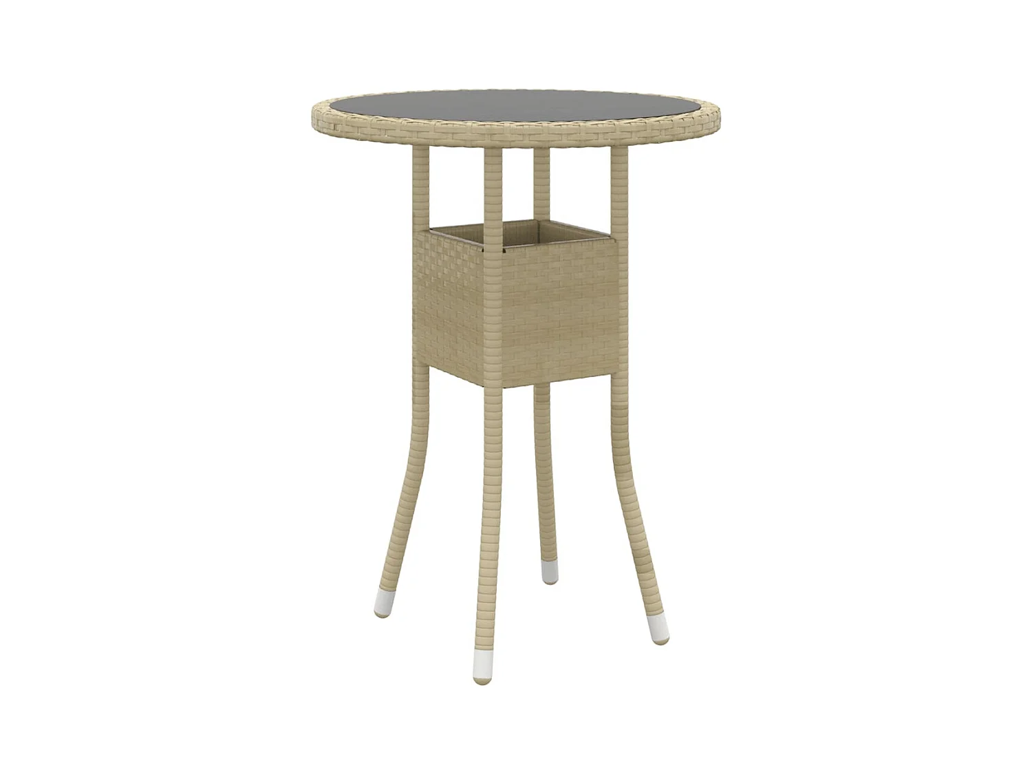 Nylvi  Ensemble à manger de jardin 3 pcs Résine tressée Beige