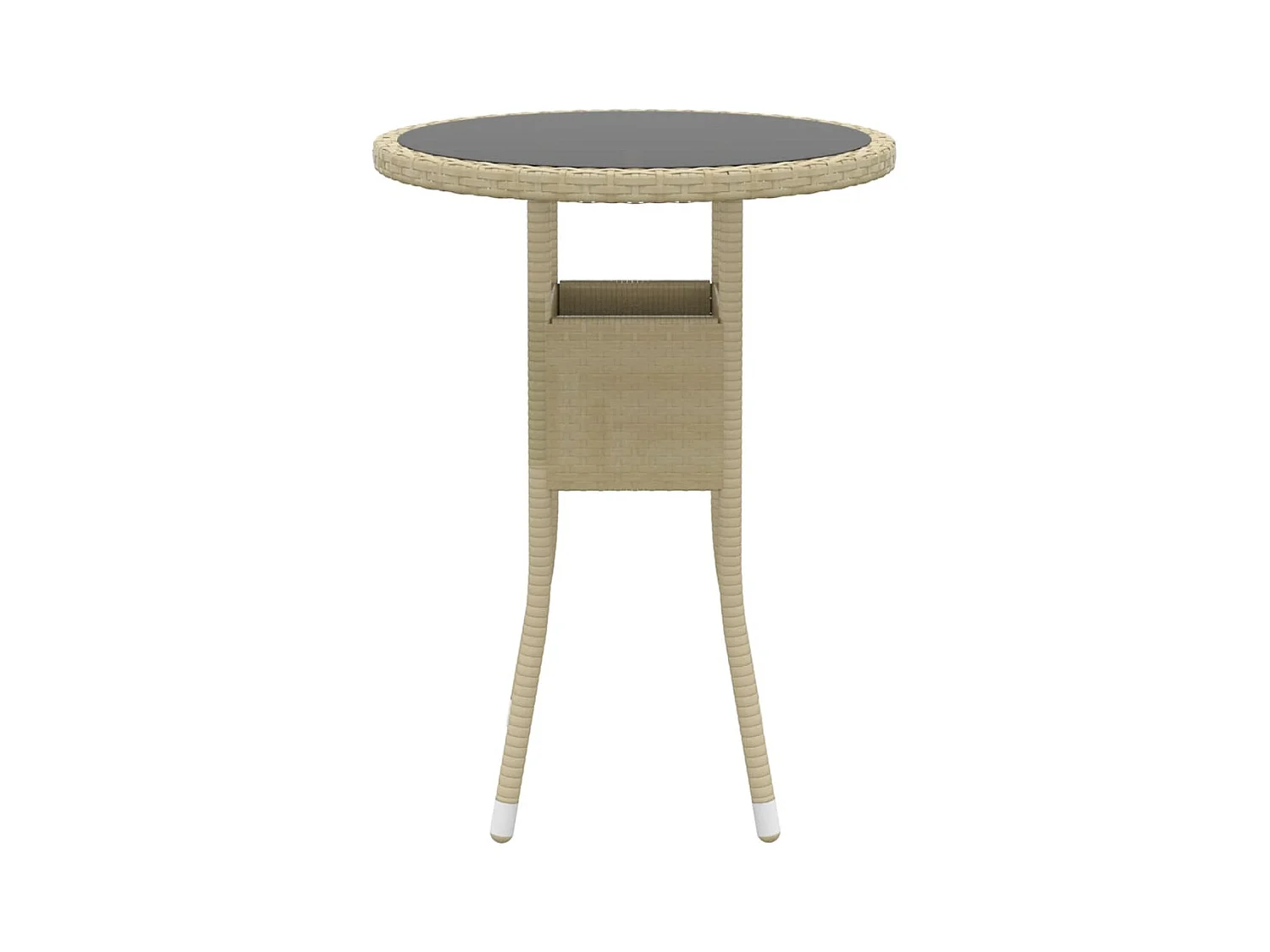 Nylvi  Ensemble à manger de jardin 3 pcs Résine tressée Beige