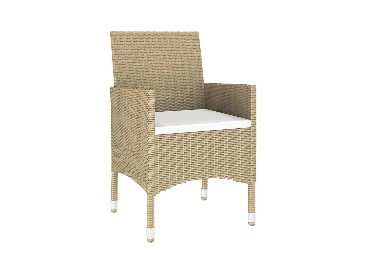 Nylvi  Ensemble à manger de jardin 3 pcs Résine tressée Beige