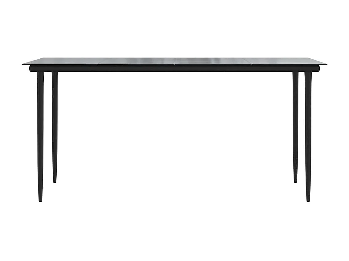 Ayisha  7-delige Tuinset PVC-rattan zwart