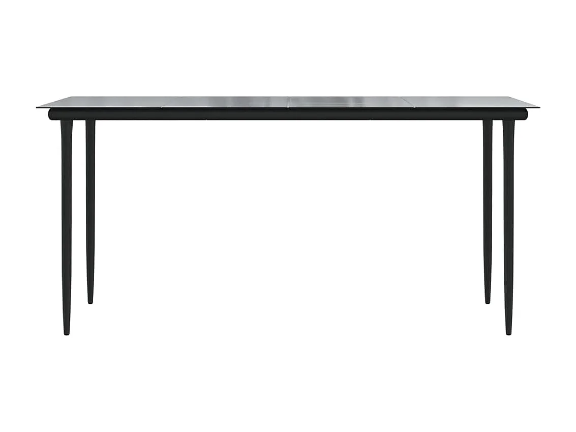 Ayisha  7-delige Tuinset PVC-rattan zwart