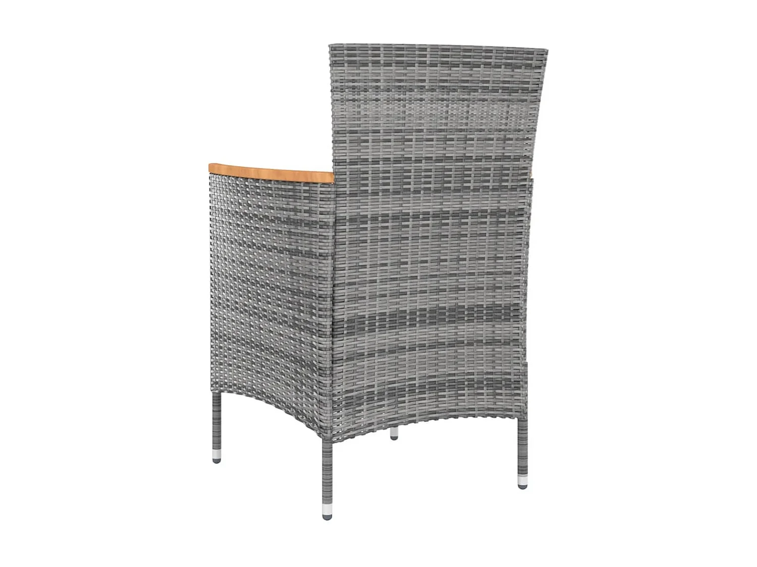 Kristof  Ensemble à manger d'extérieur 9pcs coussins Résine tressée Gris