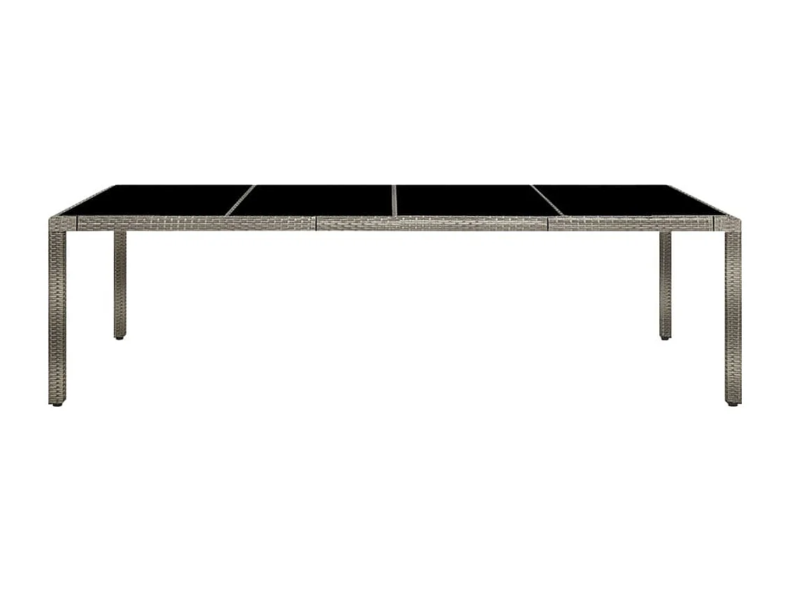 Kristof  Ensemble à manger d'extérieur 9pcs coussins Résine tressée Gris