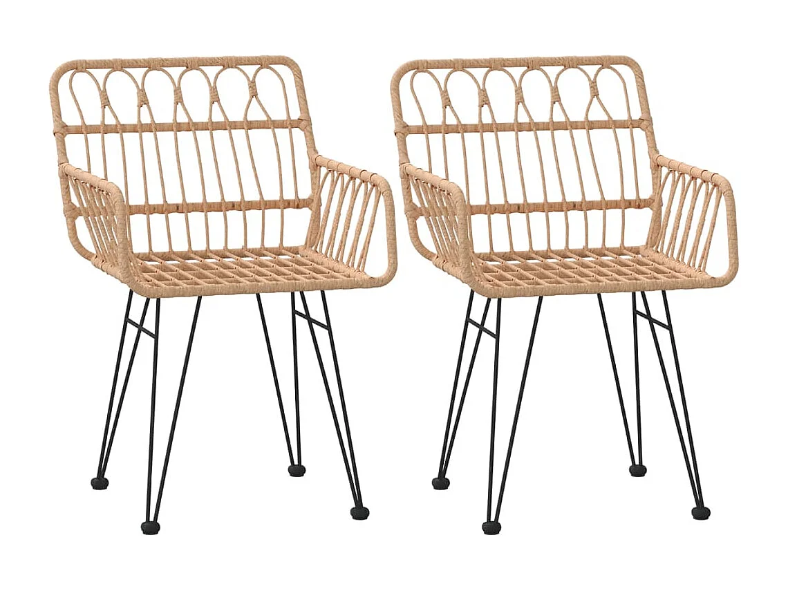 Arkadelphia  Ensemble à manger de jardin 3 pcs Résine tressée