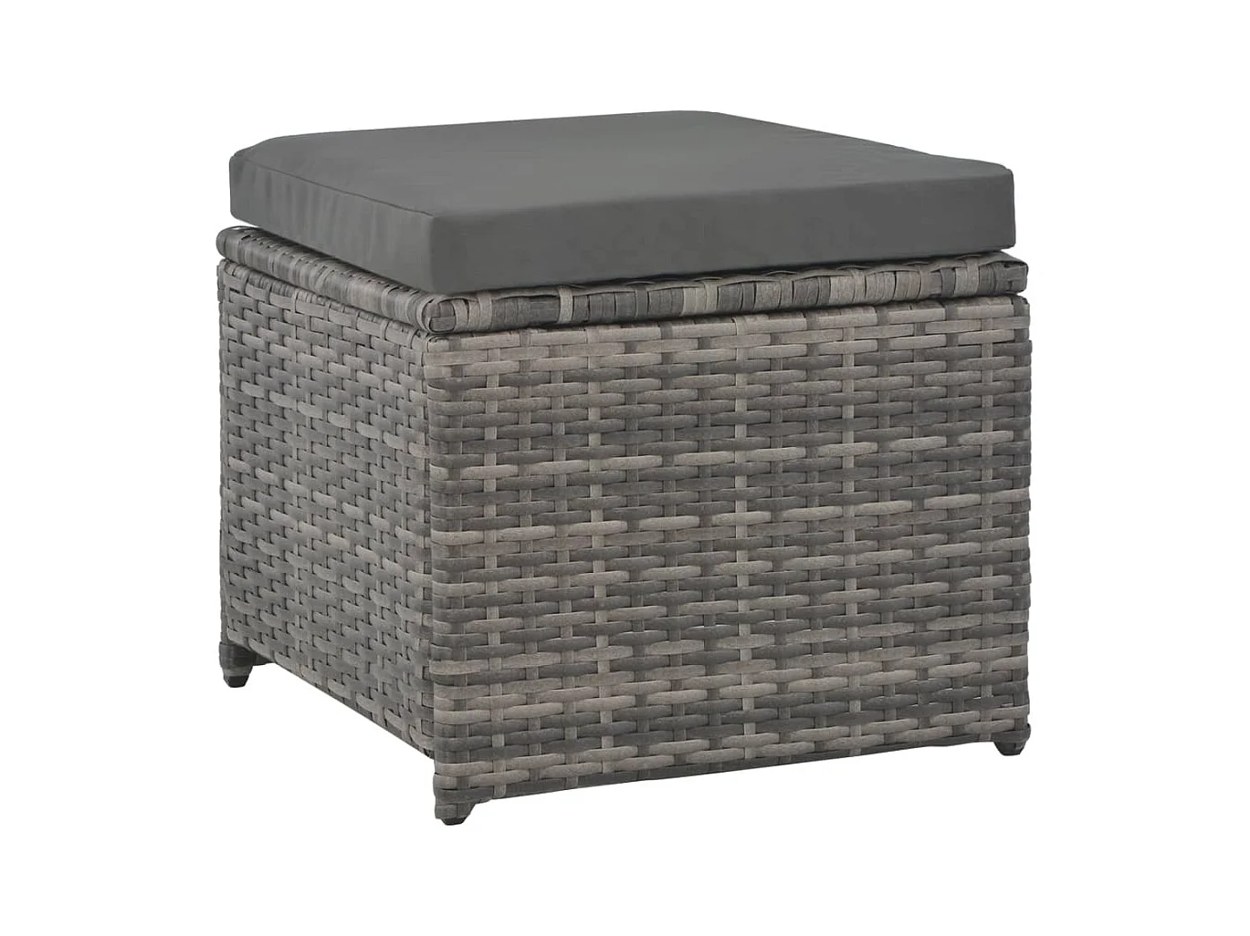 Garden Furniture -  Ensemble à manger d'extérieur 7pcs coussins Résine tressée Gris