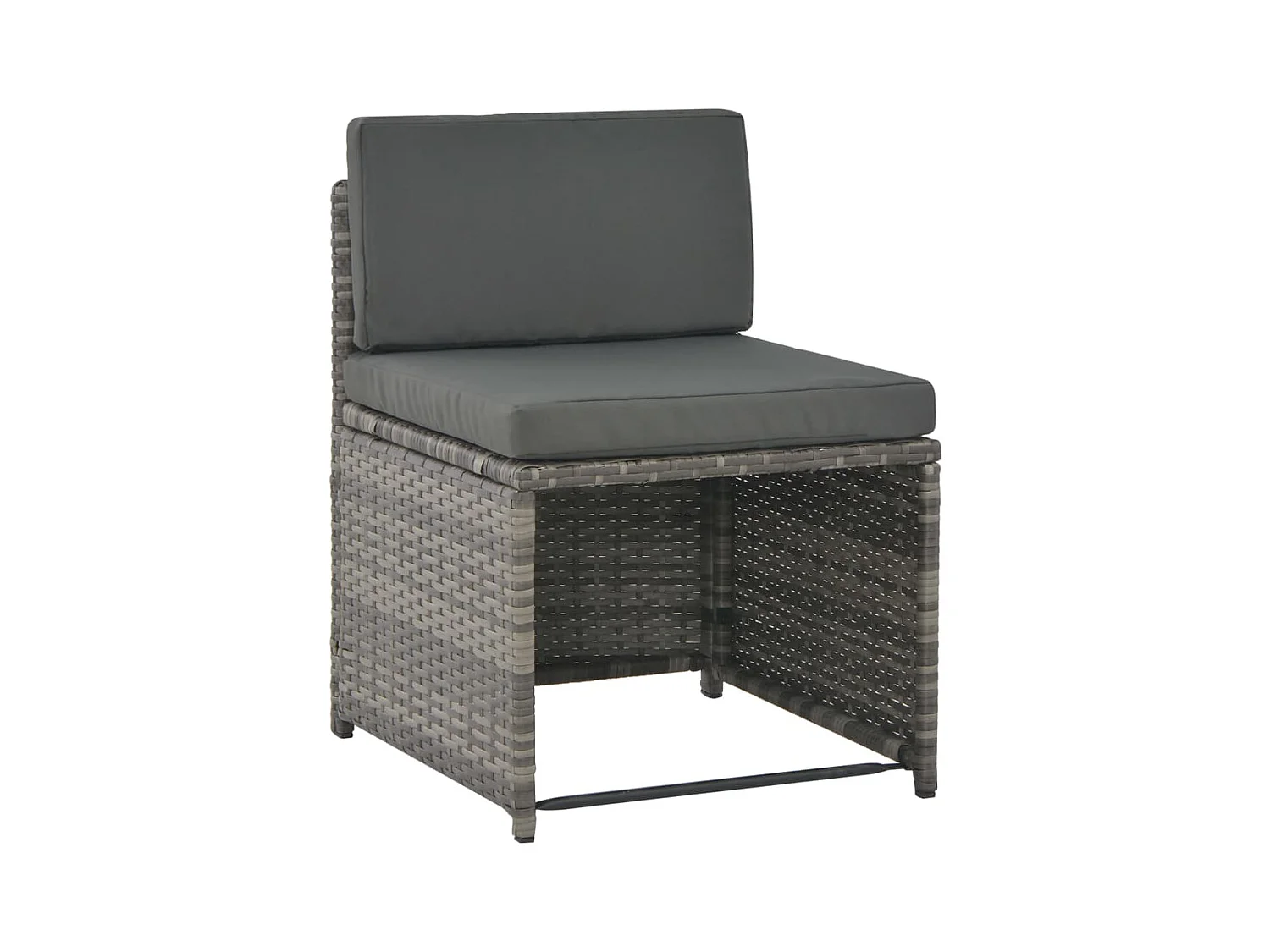 Garden Furniture -  Ensemble à manger d'extérieur 7pcs coussins Résine tressée Gris