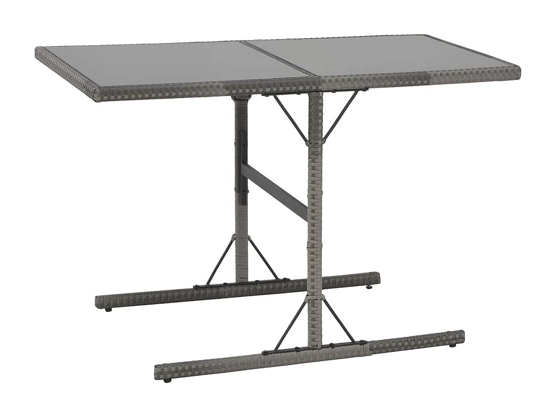 Garden Furniture -  Ensemble à manger d'extérieur 7pcs coussins Résine tressée Gris