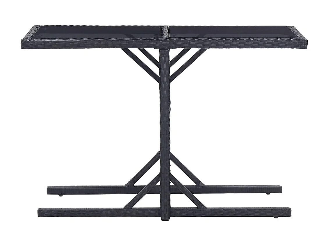 Garden Furniture -  Ensemble à manger de jardin 3 pcs Noir