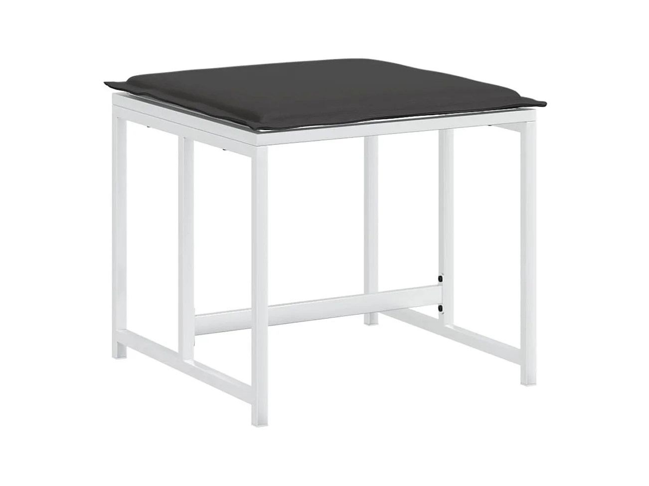 Dunkitt  Ensemble à manger de jardin avec coussins 15pcs blanc textilène