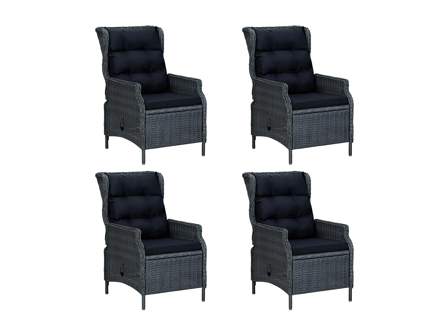 Sadullah  Ensemble à manger de jardin 5 pcs Gris foncé