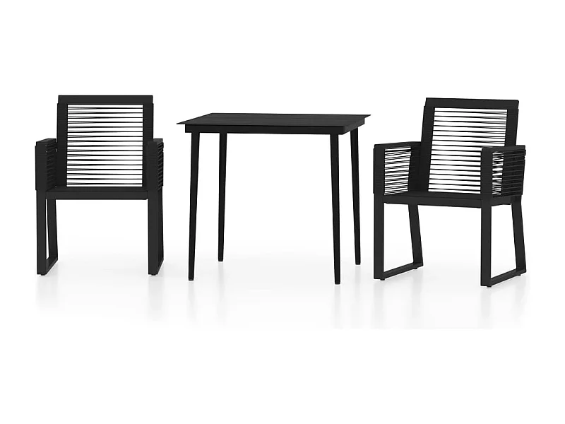 Wenlin  3-delige Tuinset zwart