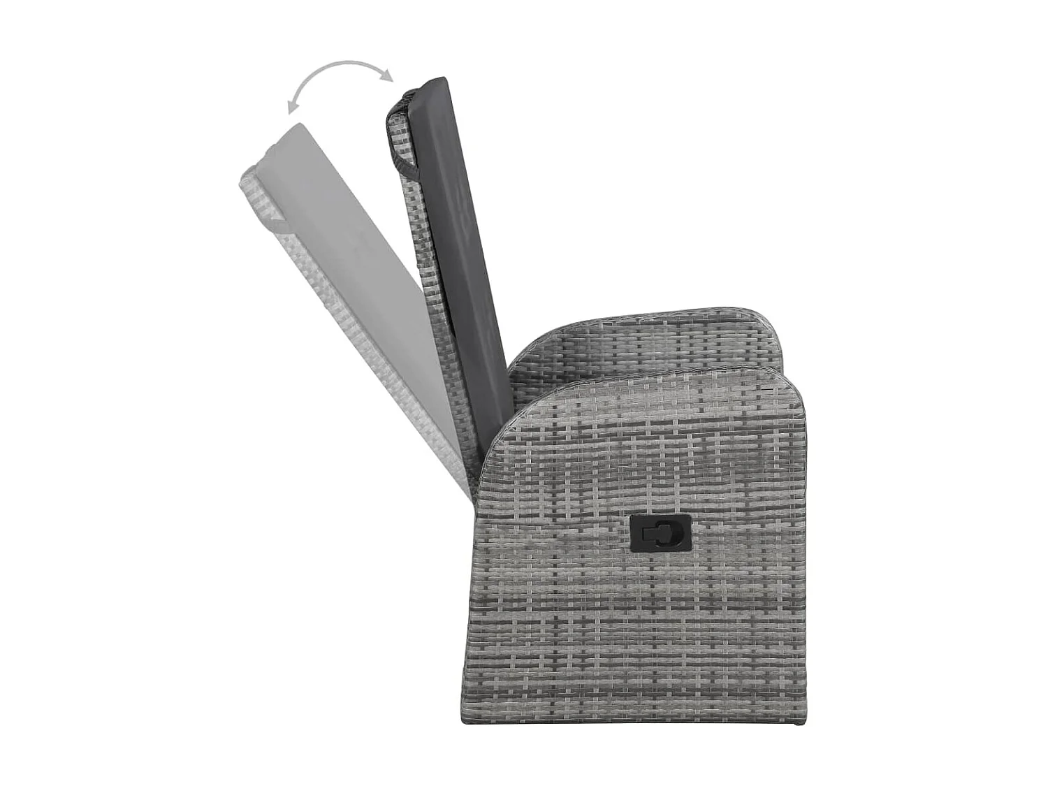 Winston Scott  Juego de comedor para jardín 5 piezas gris