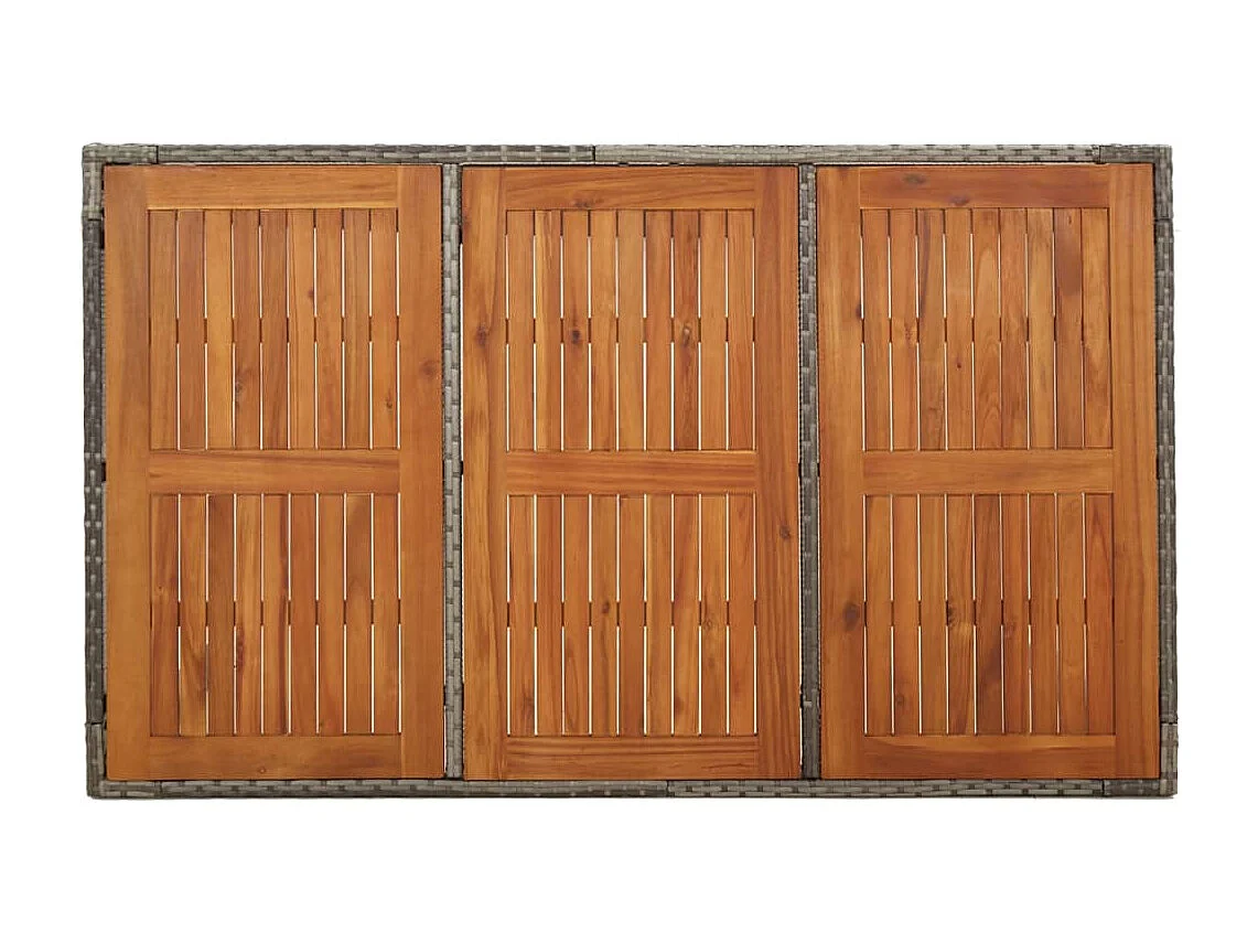 Tønder  Ensemble à manger jardin et coussins 7 pcs gris rotin