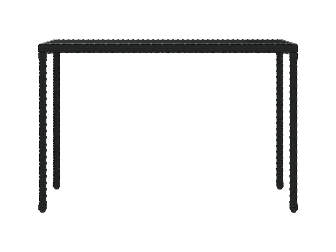 Kaleva  Ensemble à manger de jardin coussins 6pcs noir résine tressée
