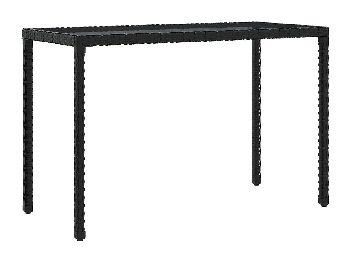 Kaleva  Ensemble à manger de jardin coussins 6pcs noir résine tressée