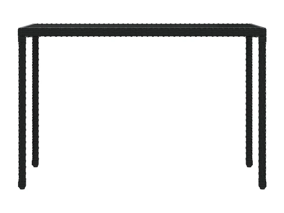 Kaleva  Ensemble à manger de jardin coussins 6pcs noir résine tressée