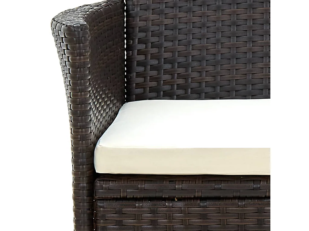 Prolenta Premium -  Ensemble à manger d'extérieur 5pcs avec coussins Résine tressée