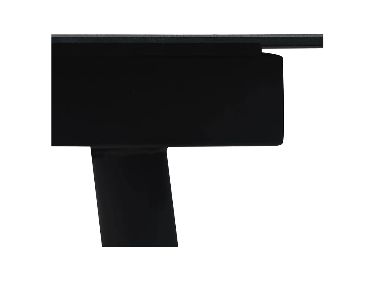 Ralvir  Ensemble à manger d'extérieur 9 pcs Rotin PVC Noir