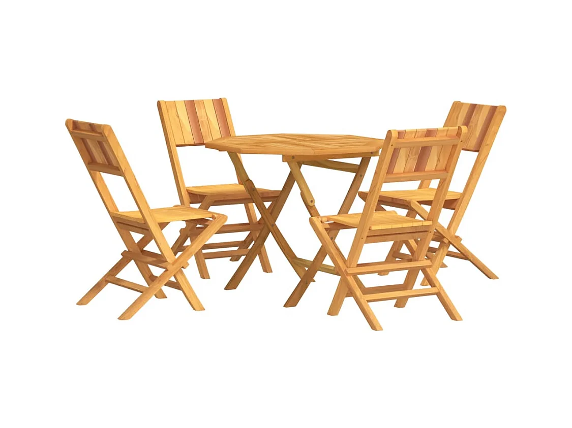 Atherton  Juego de comedor para jardín 5 piezas madera maciza de teca