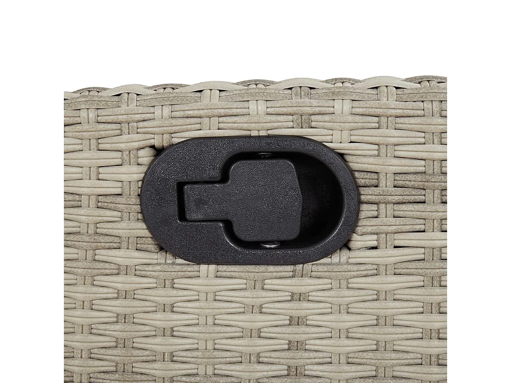 Igmar  Ensemble à manger de jardin et coussins 7 pcs gris clair rotin