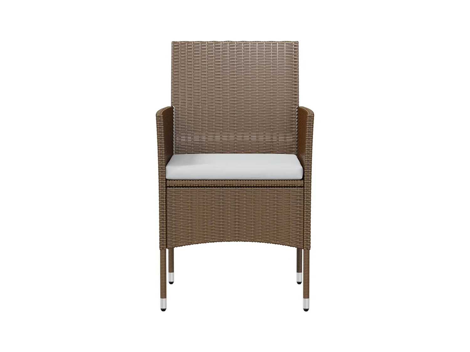 Germain  Ensemble à manger de jardin 3pcs Résine tressée Marron