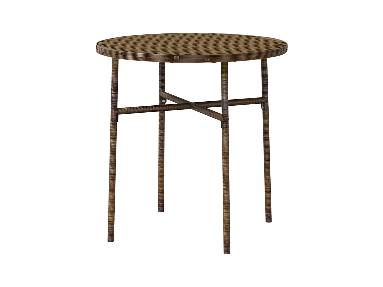 Germain  Ensemble à manger de jardin 3pcs Résine tressée Marron