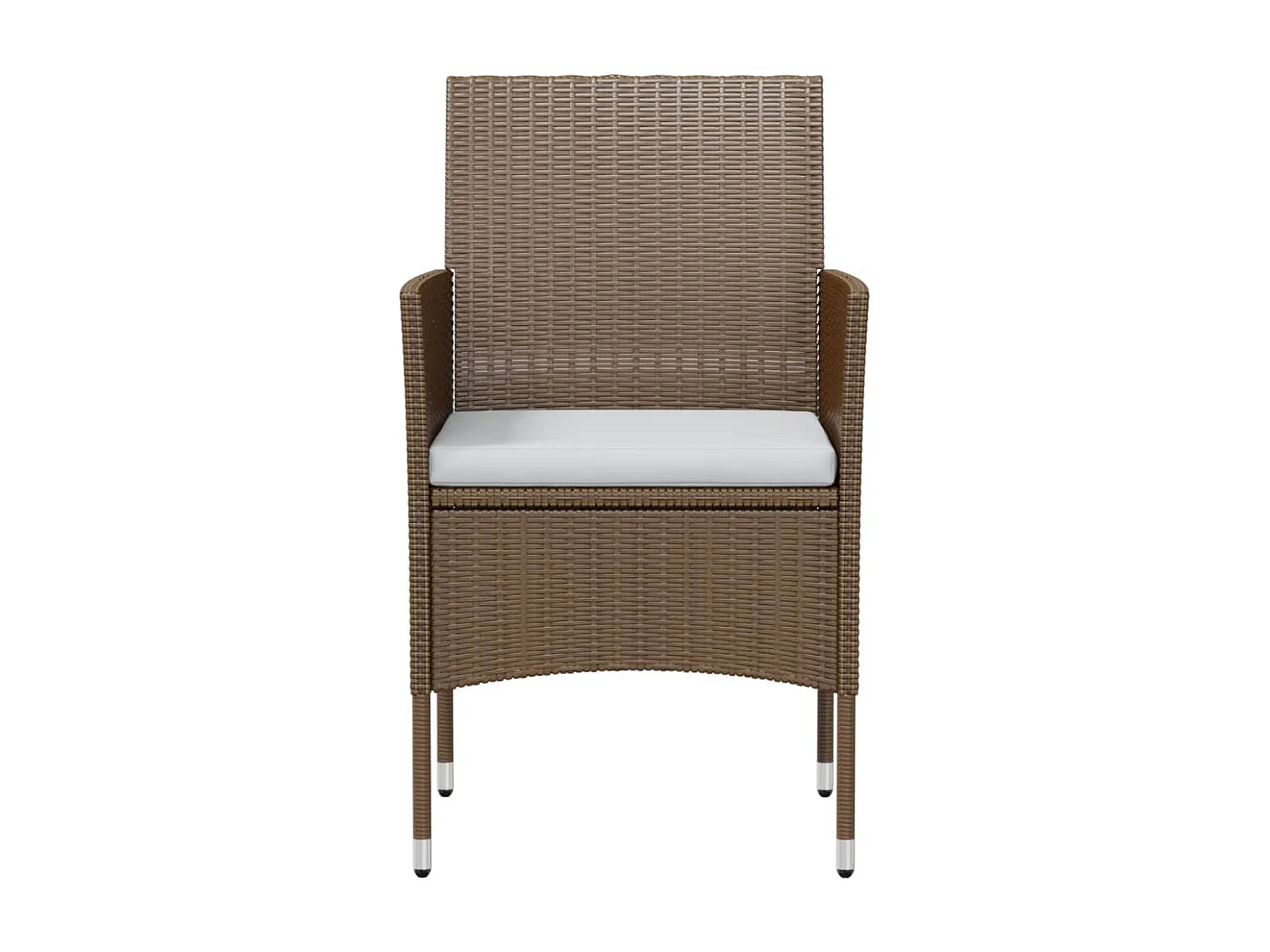 Germain  Ensemble à manger de jardin 3pcs Résine tressée Marron