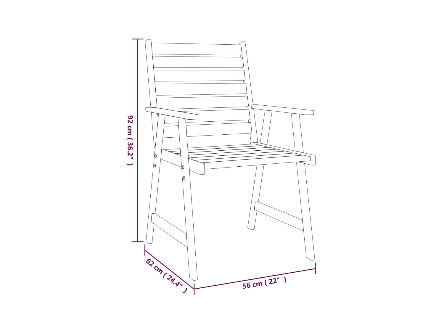 Ballymahon  Ensemble à manger de jardin 3 pcs Bois d'acacia solide