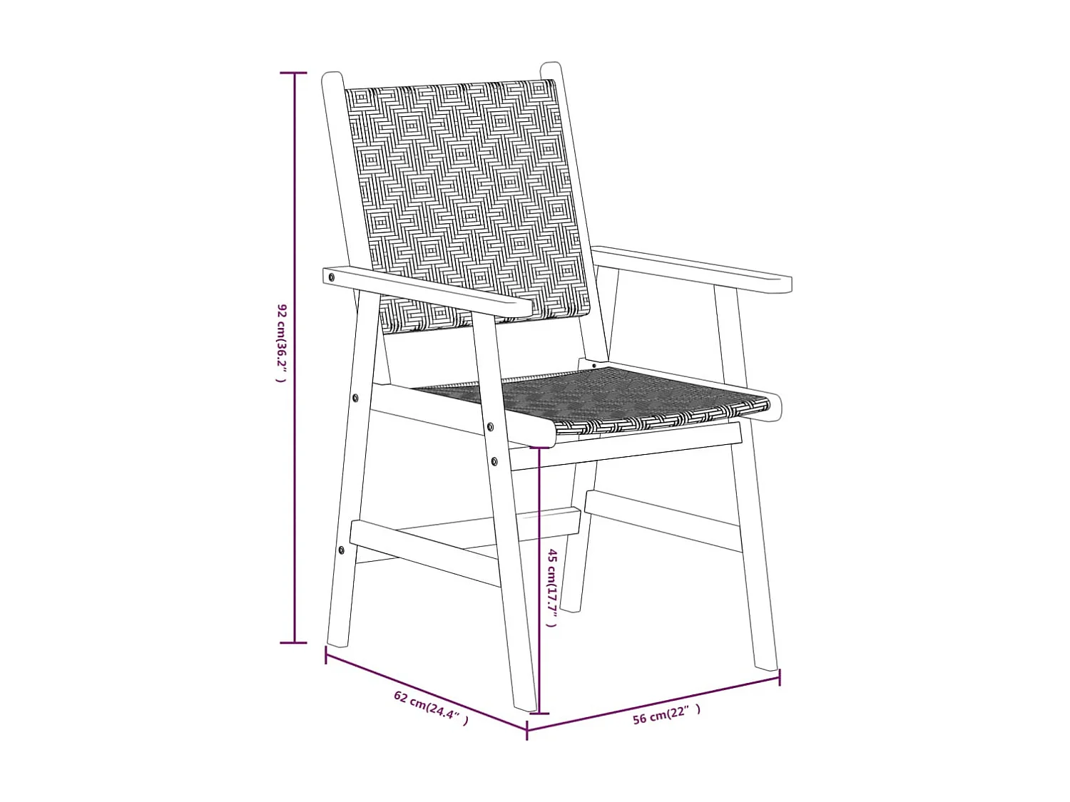 Lillestrøm  Ensemble à manger de jardin 5 pcs Bois d'acacia solide
