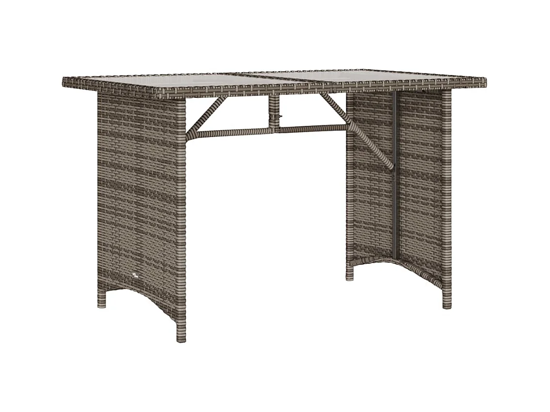 Jornar  2-delige Tuinset met kussens poly rattan grijs