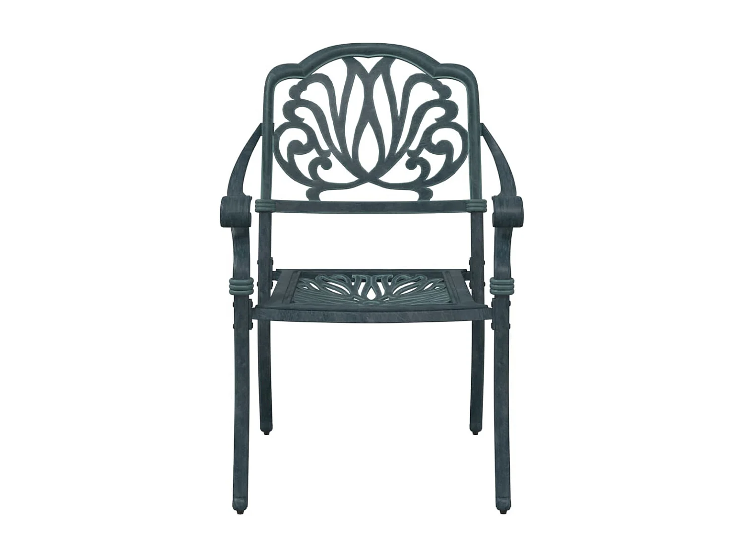 Prolenta Premium -  Ensemble à manger de jardin 5 pcs vert aluminium coulé