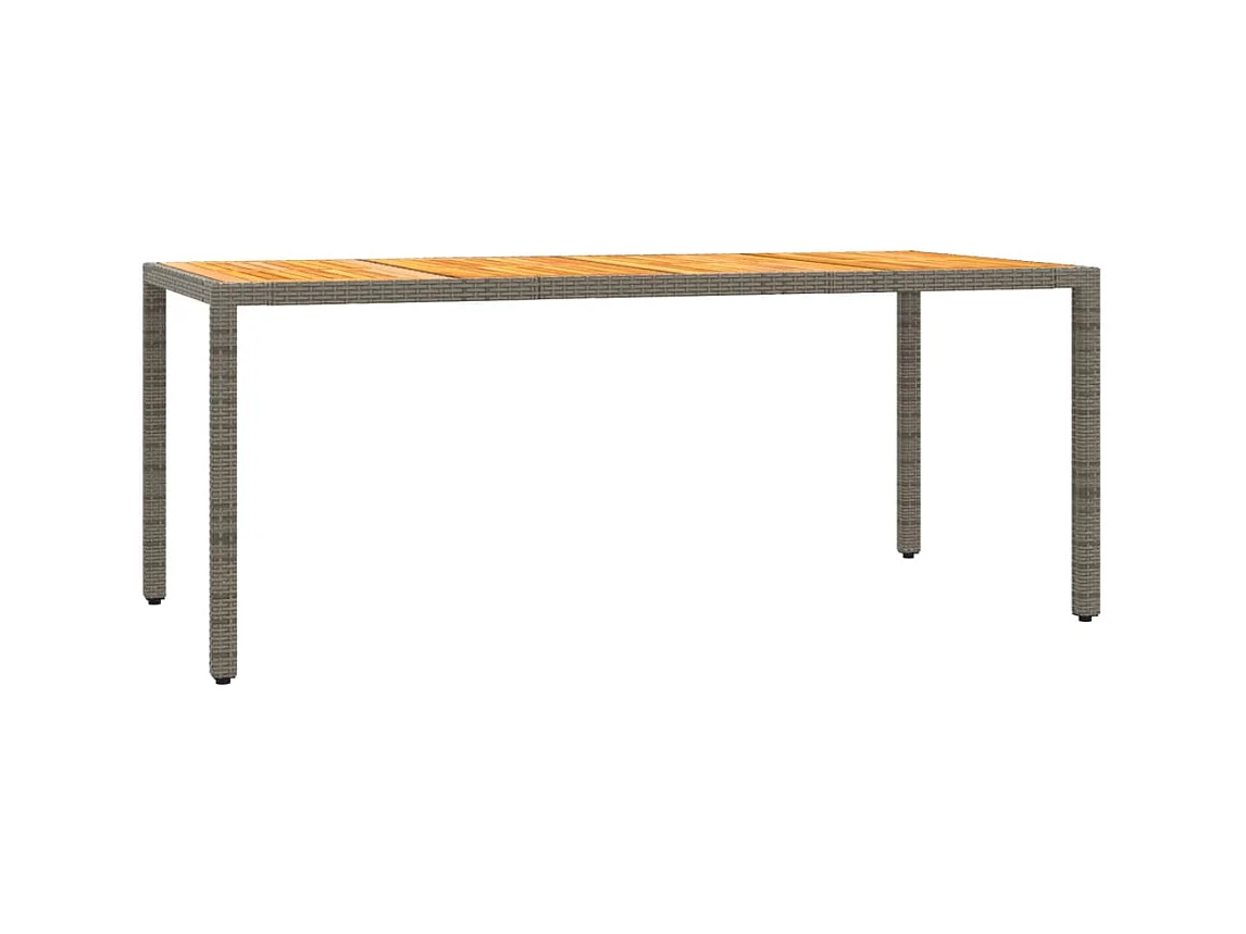 Waalre  Ensemble à manger de jardin et coussins 7 pcs gris rotin