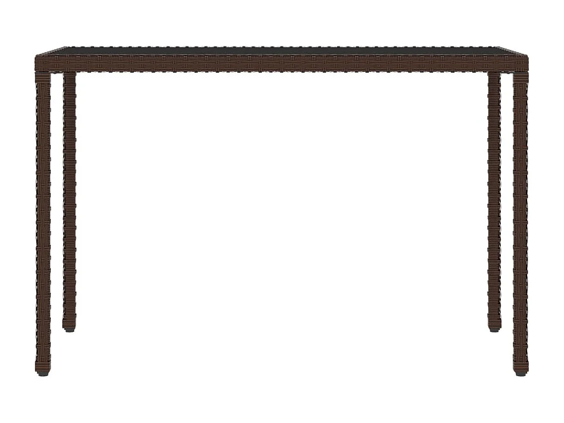 Kaleva  Ensemble à manger de jardin et coussins 6 pcs marron rotin