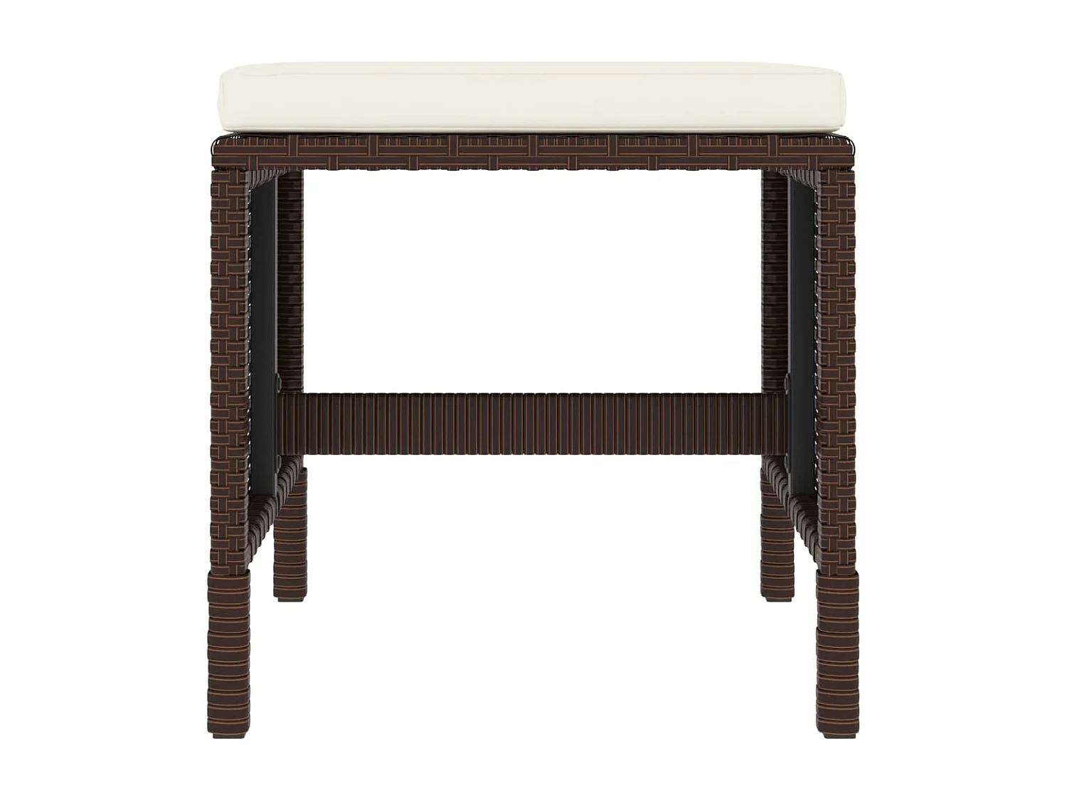 Kaleva  Ensemble à manger de jardin et coussins 6 pcs marron rotin