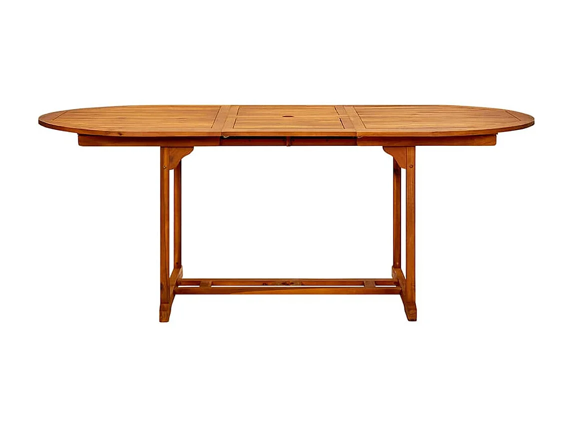 Garden Furniture -  Set de comedor jardín 7 pzas tela madera maciza estampado hojas