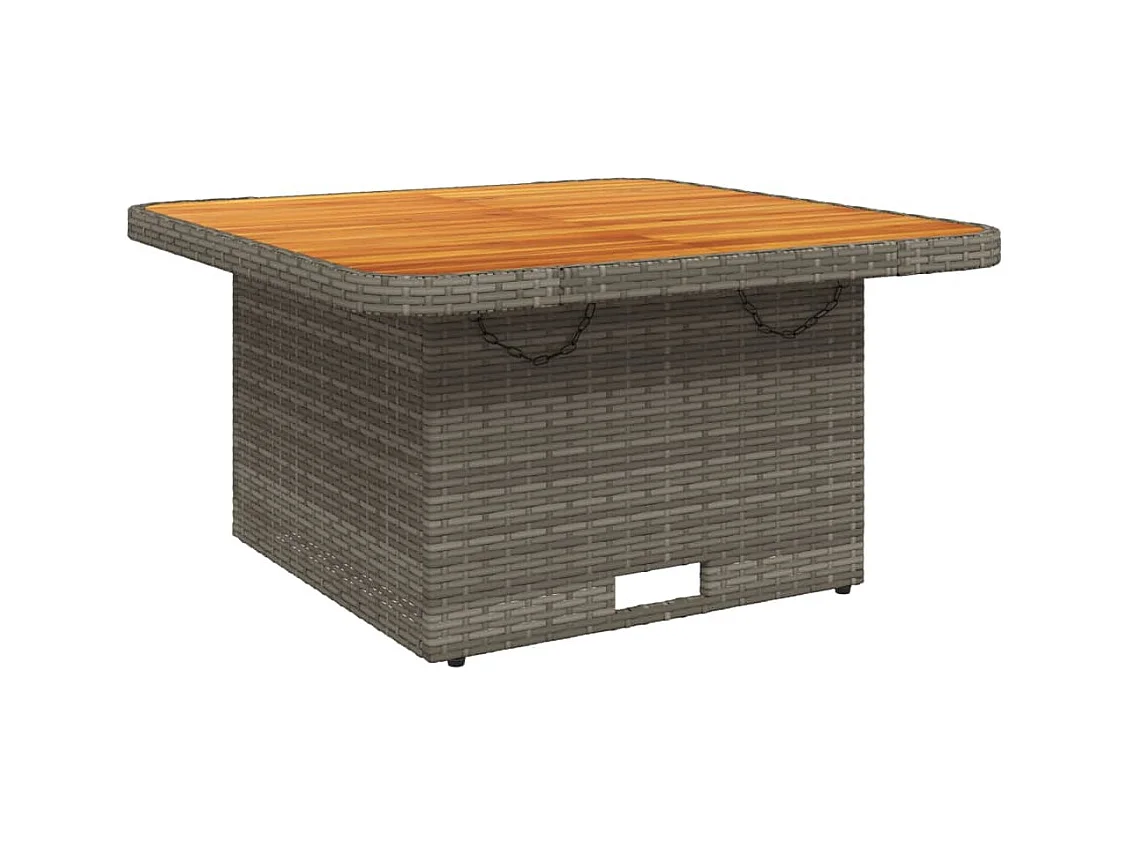 Myrvin  Ensemble à manger de jardin 3 pcs coussins gris résine tressée