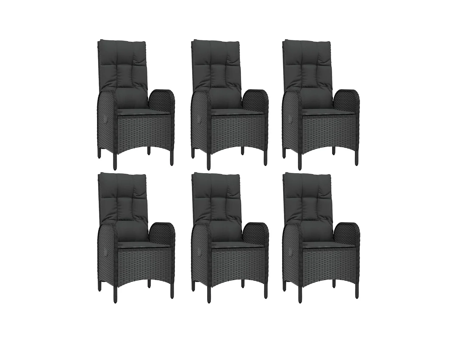 De Haan  9-delige Tuinset poly rattan zwart