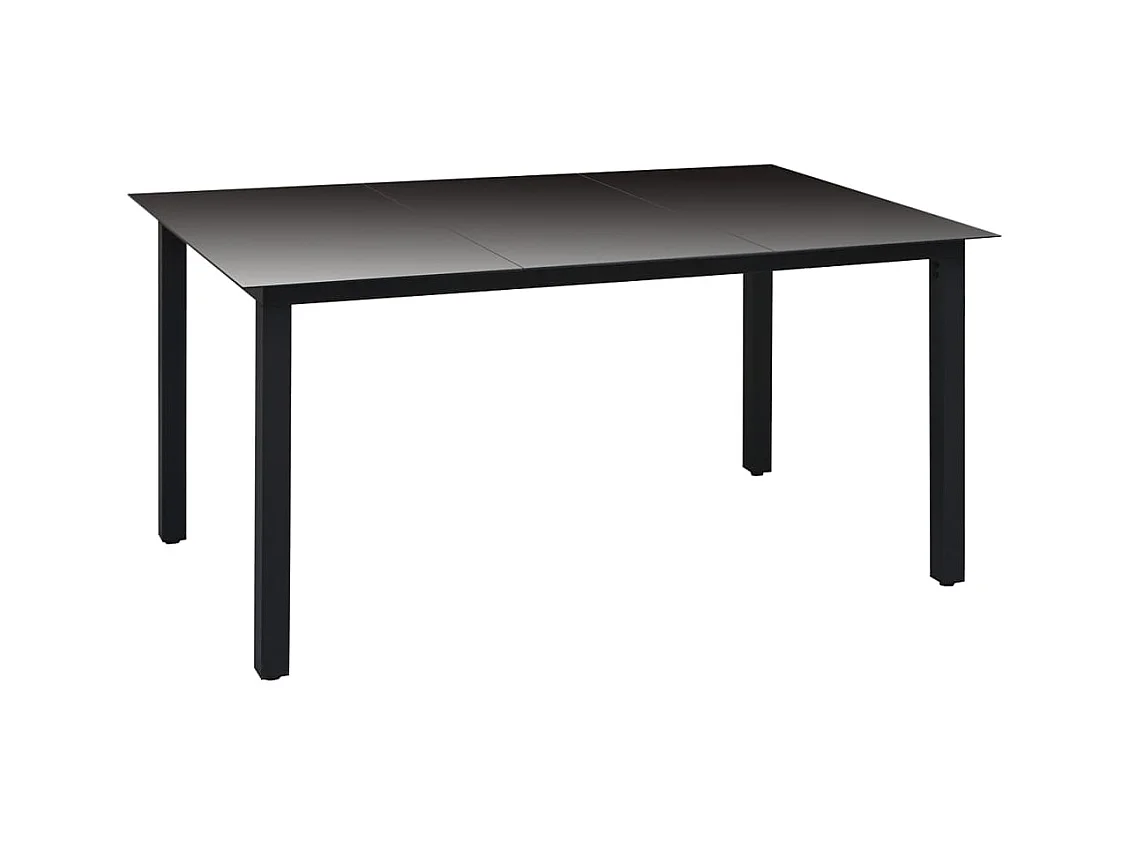 Rick Mason  Juego de comedor para jardín 5 piezas negro