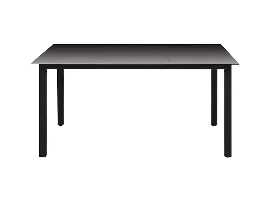 Rick Mason  Juego de comedor para jardín 5 piezas negro