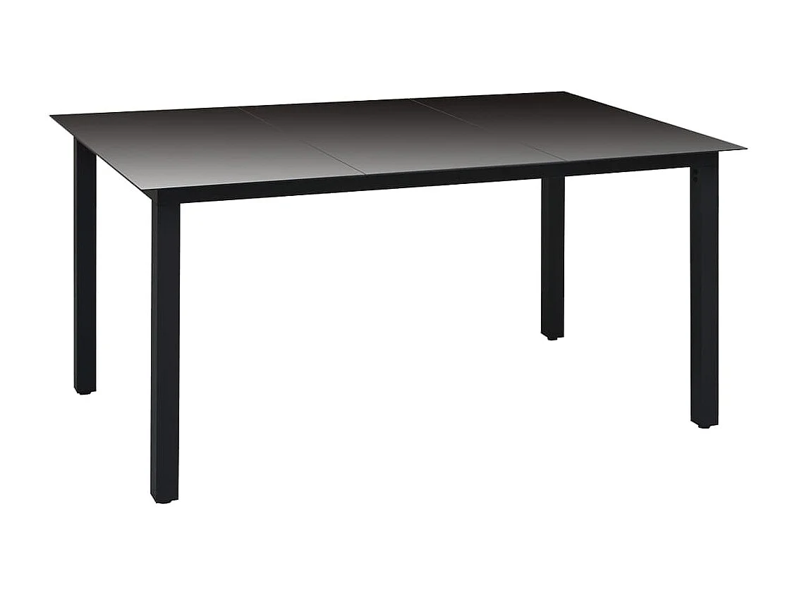 Rick Mason  Ensemble à manger de jardin 5 pcs noir